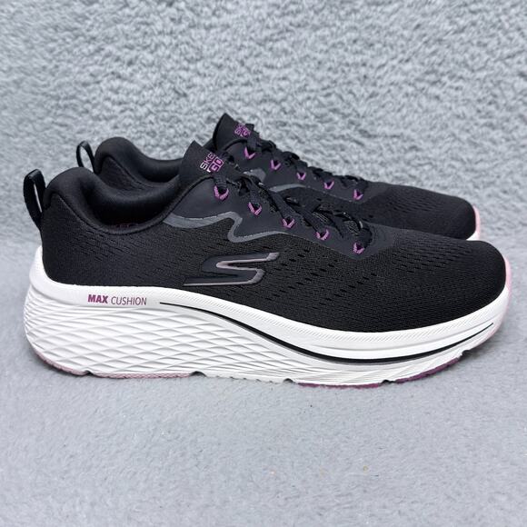 Skechers Max Cushioning Elite 2.0 Womens Size 9 Wide Running Shoes Black Pink - Picture 1 of 9